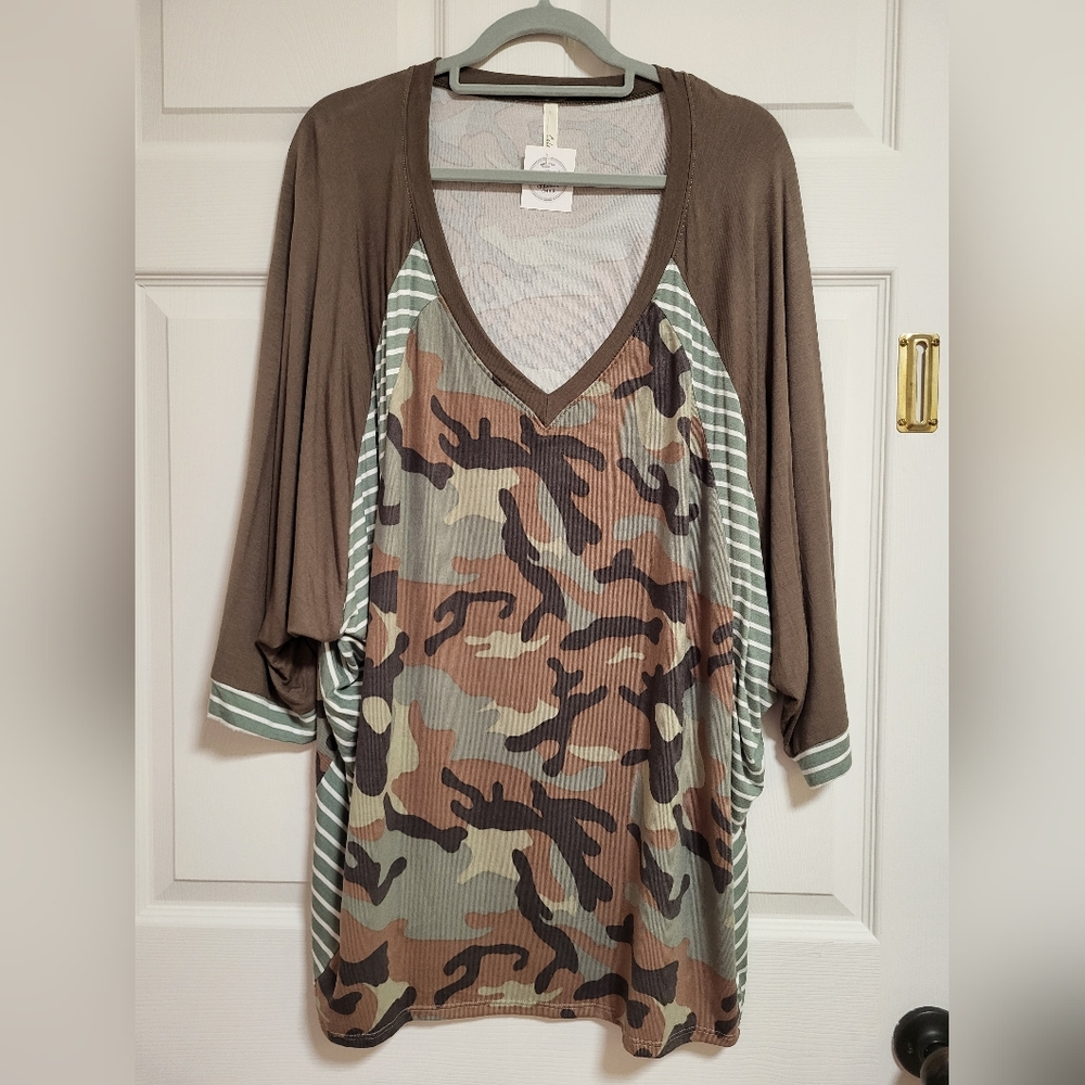 NWT Camouflage Top